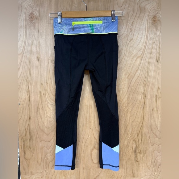 Lululemon Pace Rival Crop Wind Chill White Lullaby Cropped Leggings Size 2 - Picture 4 of 6